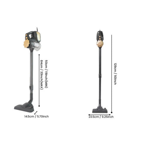 SUPERLEX SVC007DE Aspirateur Sans Fil -  Puissance 600W 16KPA Aspiration Filtre HEPA - Gris or