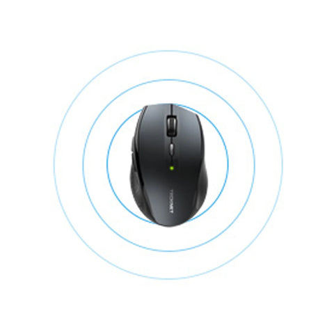 TECKNET EWM01002 Souris Sans Fil Ergonomique - 6 DPI Clic Silencieux - USB - Gris