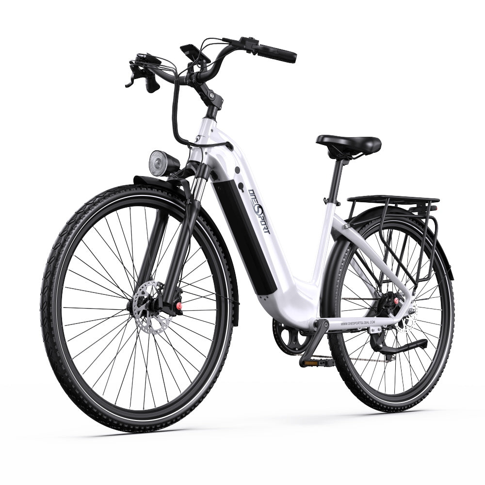 Vélo Électrique ONESPORT OT05 PRO - Moteur 250W Batterie 36V22.5AH Pneus De 28 Pouces Freins à Disque - Blanc