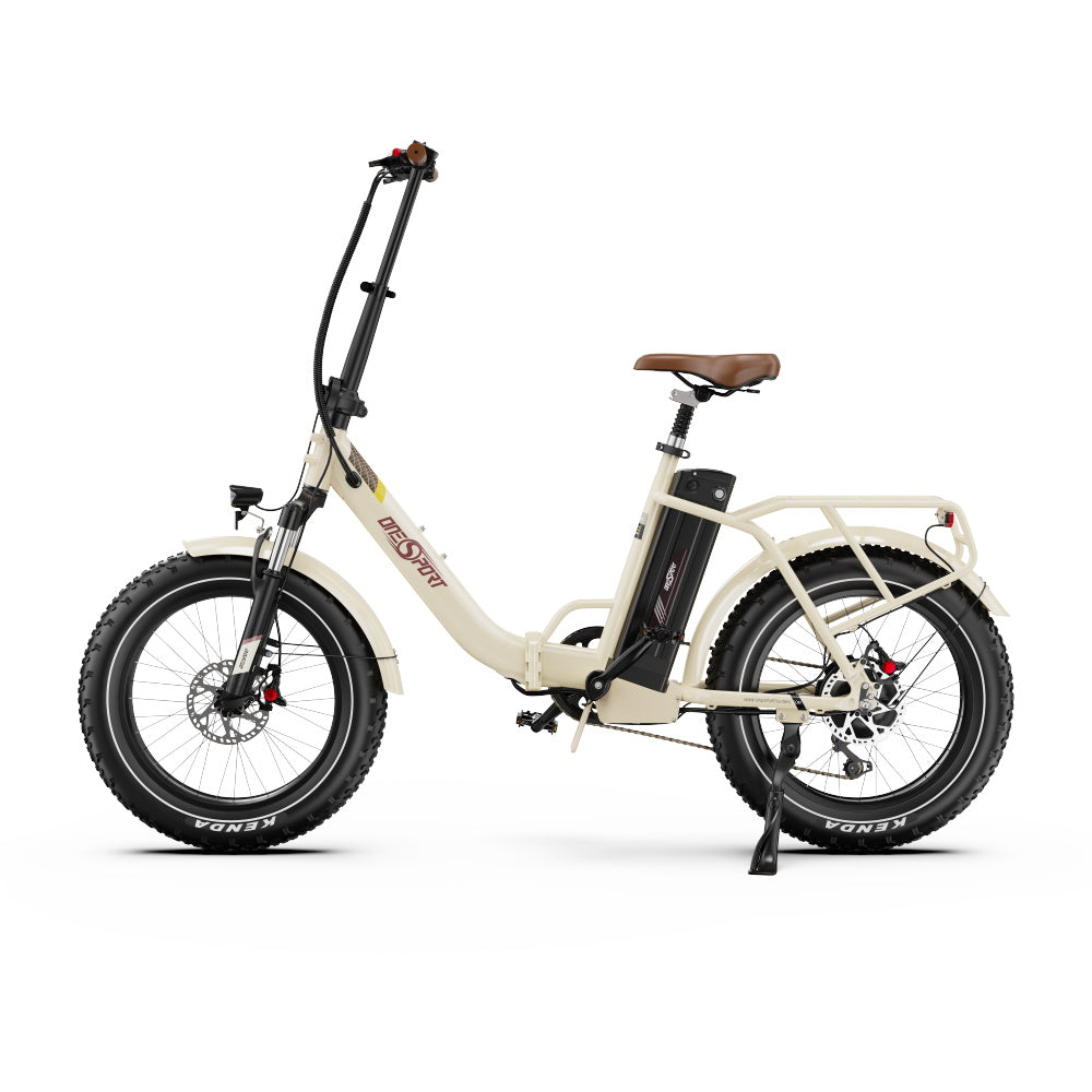 Vélo Électrique ONESPORT OT16 MAX - Moteur 500W Batterie 48V18AH Pneus De 20 Pouces Freins à Disque – Beige