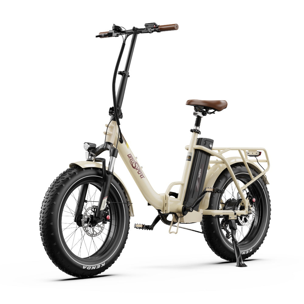 Vélo Électrique ONESPORT OT16 MAX - Moteur 500W Batterie 48V18AH Pneus De 20 Pouces Freins à Disque – Beige