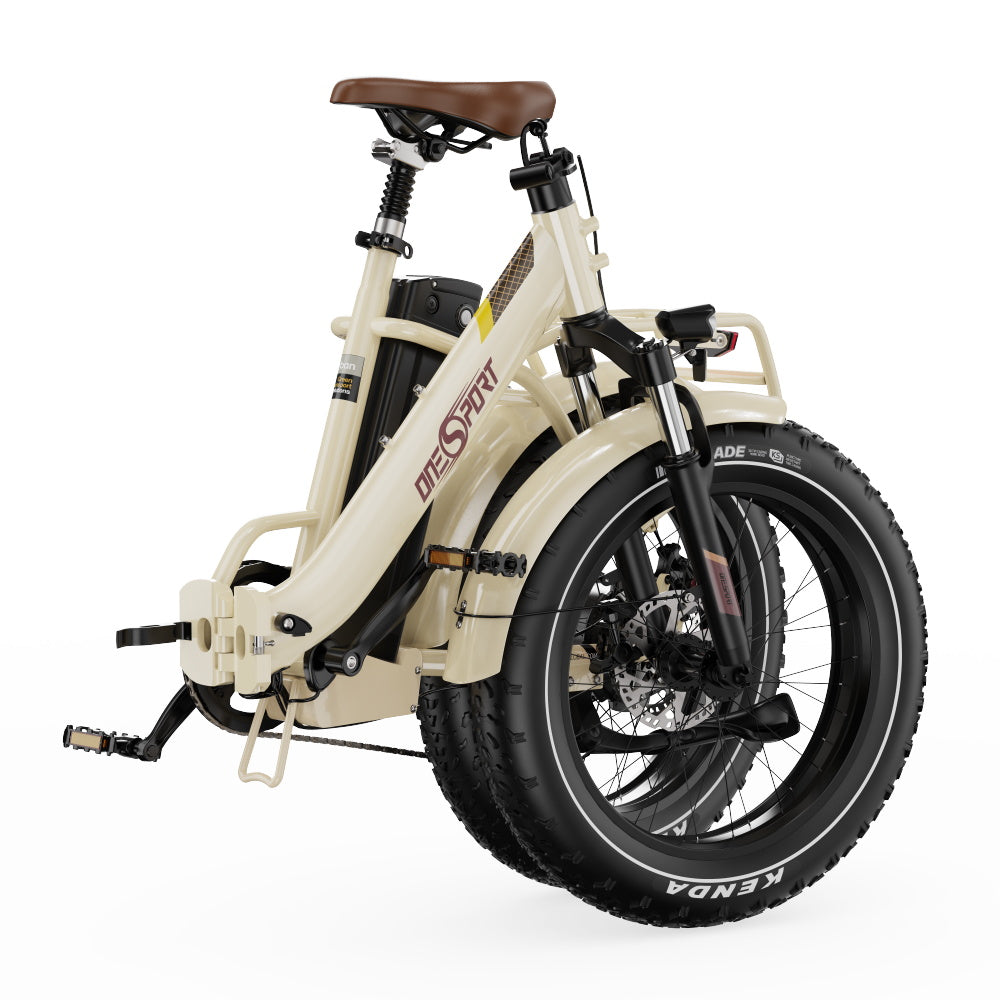 Vélo Électrique ONESPORT OT16 MAX - Moteur 500W Batterie 48V18AH Pneus De 20 Pouces Freins à Disque – Beige