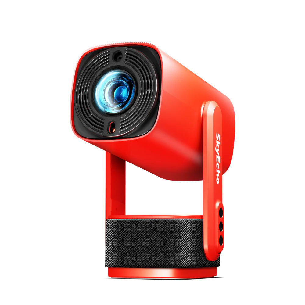 SkyEcho FreeONE Meilleur vidéoprojecteur - 1080P 350 ANSI Poids 0.8kg Android - Rouge