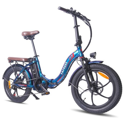 Vélo électrique FAFREES F20 Pro 250W - Autonomie 80 km - Freins à disque - Bleu Éclatant