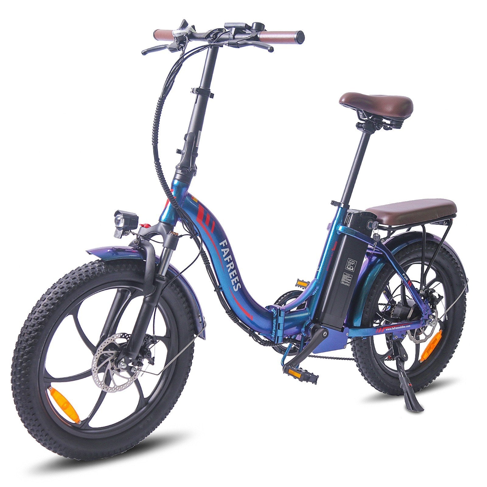 Vélo électrique FAFREES F20 Pro 250W - Autonomie 80 km - Freins à disque - Bleu Éclatant