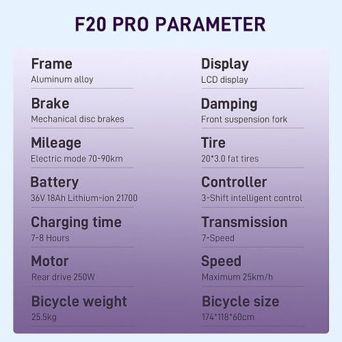 Vélo électrique FAFREES F20 Pro 250W - Autonomie 80 km - Freins à disque - Bleu Éclatant