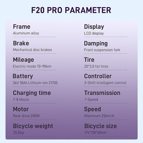 Vélo électrique FAFREES F20 Pro 250W - Autonomie 80 km - Freins à disque - Bleu Lac