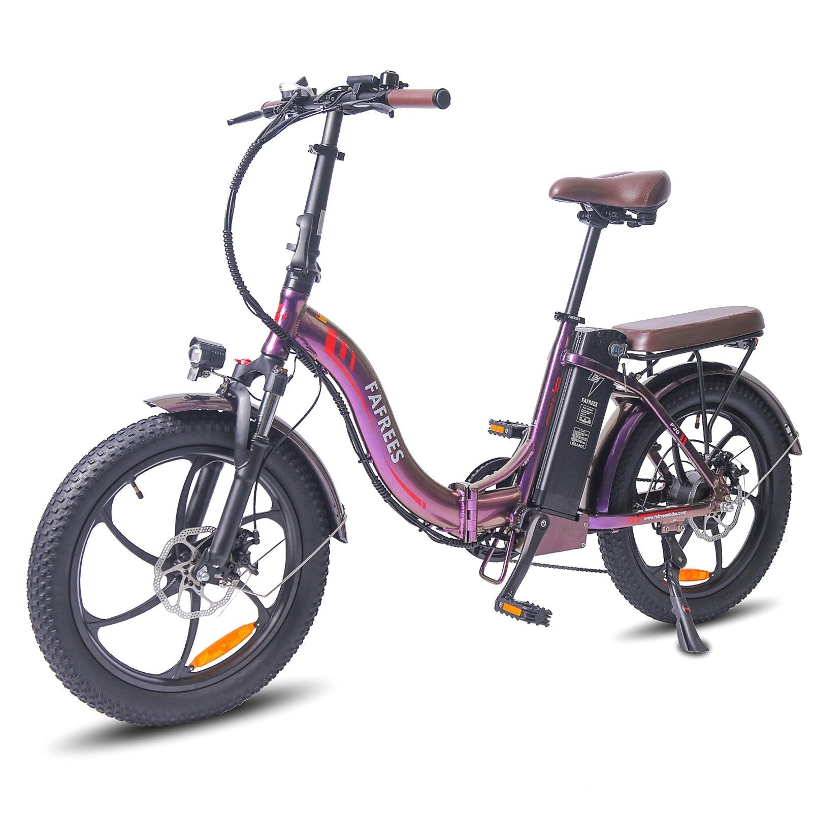 Vélo électrique FAFREES F20 Pro 250W - Autonomie 80 km - Freins à disque - Violet Éclatant