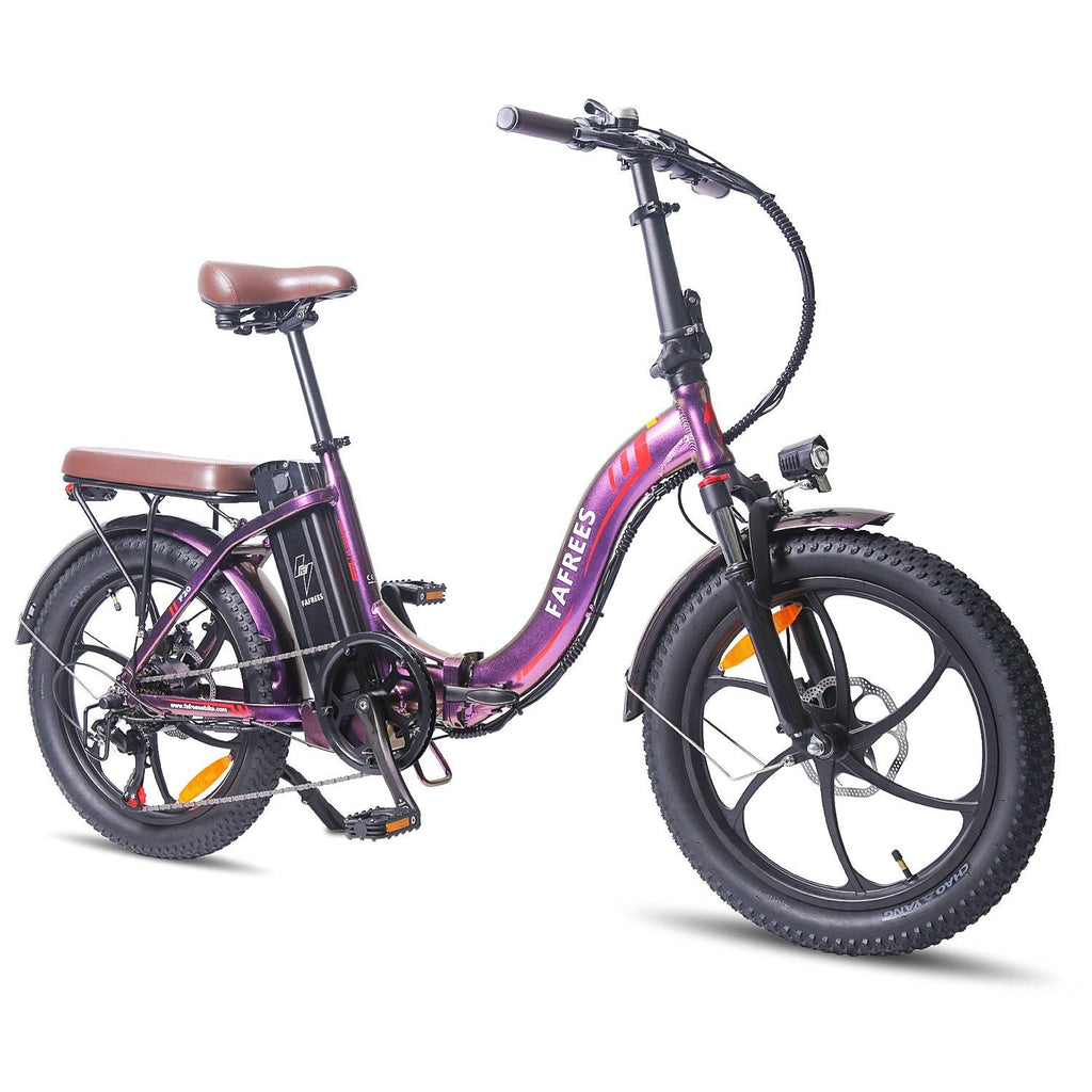 Vélo électrique FAFREES F20 Pro 250W - Autonomie 80 km - Freins à disque - Violet Éclatant