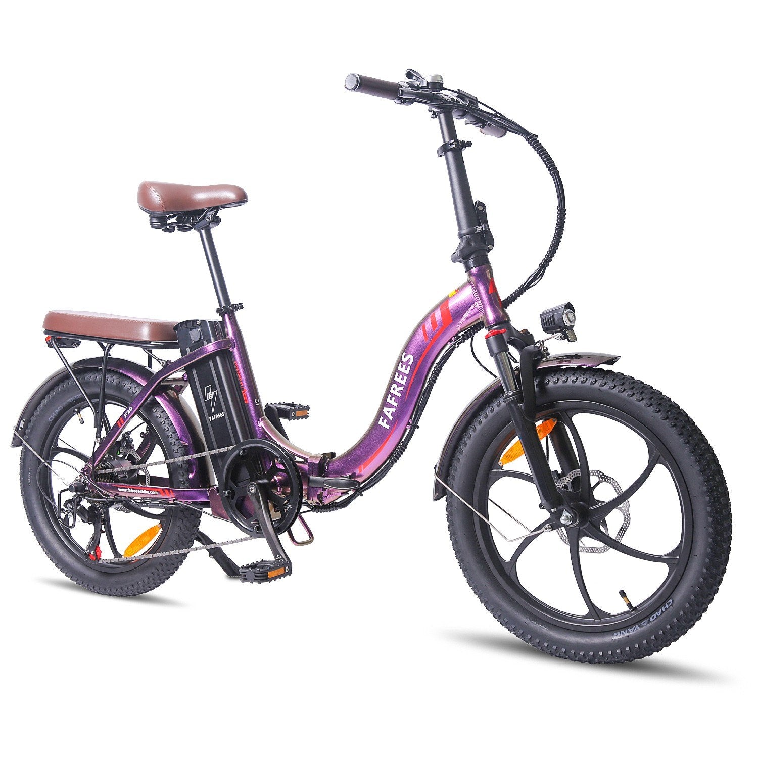 Vélo électrique FAFREES F20 Pro 250W - Autonomie 80 km - Freins à disque - Violet Éclatant