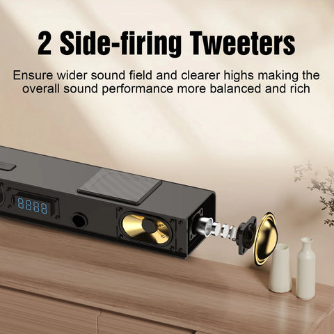 Hiwill A512 Barre de son 5.1.2CH 450W Dolby Atmos - Caisson 6.5" Sans Fil - Noir