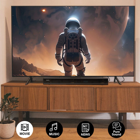 Hiwill A51 PRO barre de son TV 5.1 - Dolby Avec Caisson 6,5" Sans Fil 2 Enceintes Surround - Noir