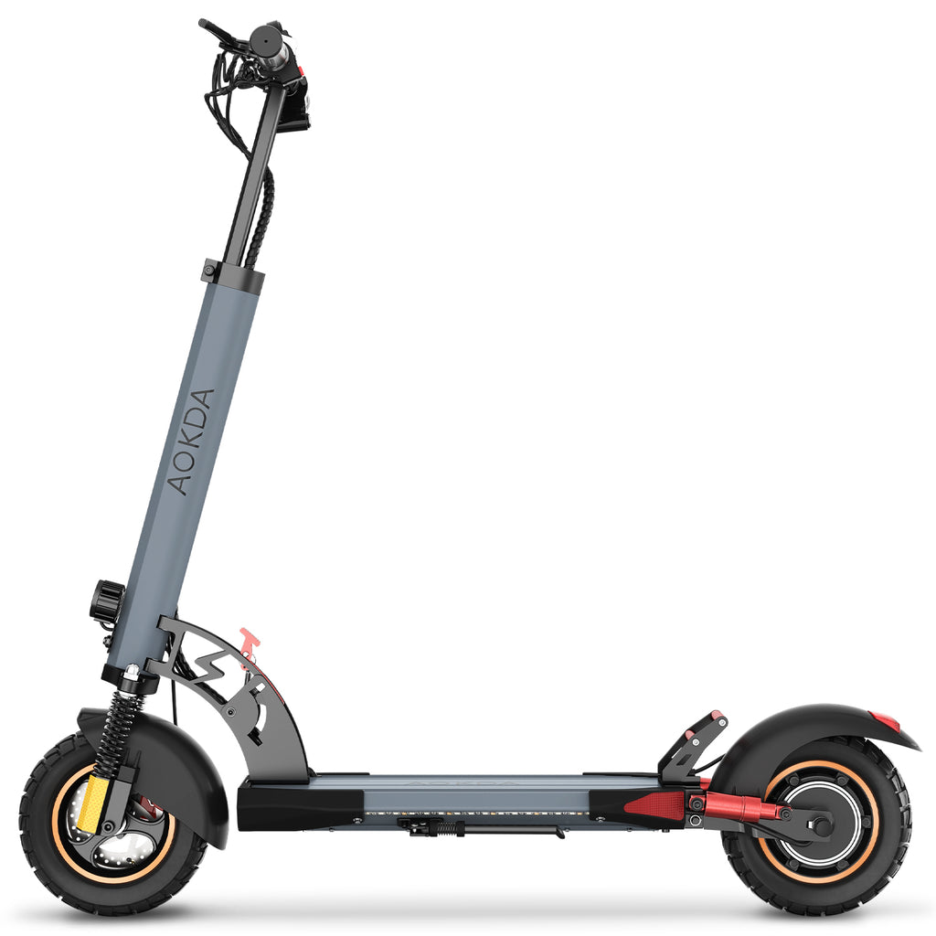 AOKDA AO-A1 Trottinette Électrique - Moteur 250W Batterie 48V10AH Pneus de 10 Pouces Frein à Disque Pliable - Gris