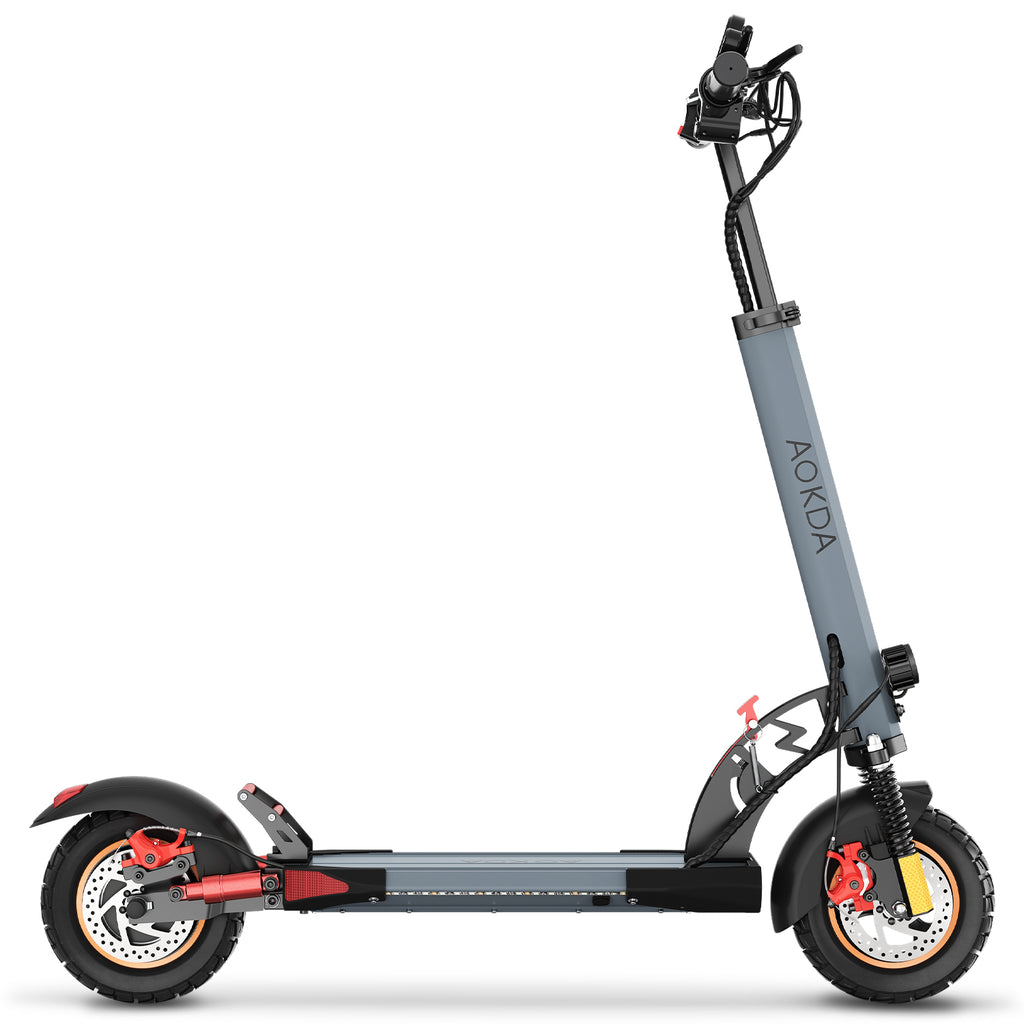 AOKDA AO-A1 Trottinette Électrique - Moteur 250W Batterie 48V10AH Pneus de 10 Pouces Frein à Disque Pliable - Gris