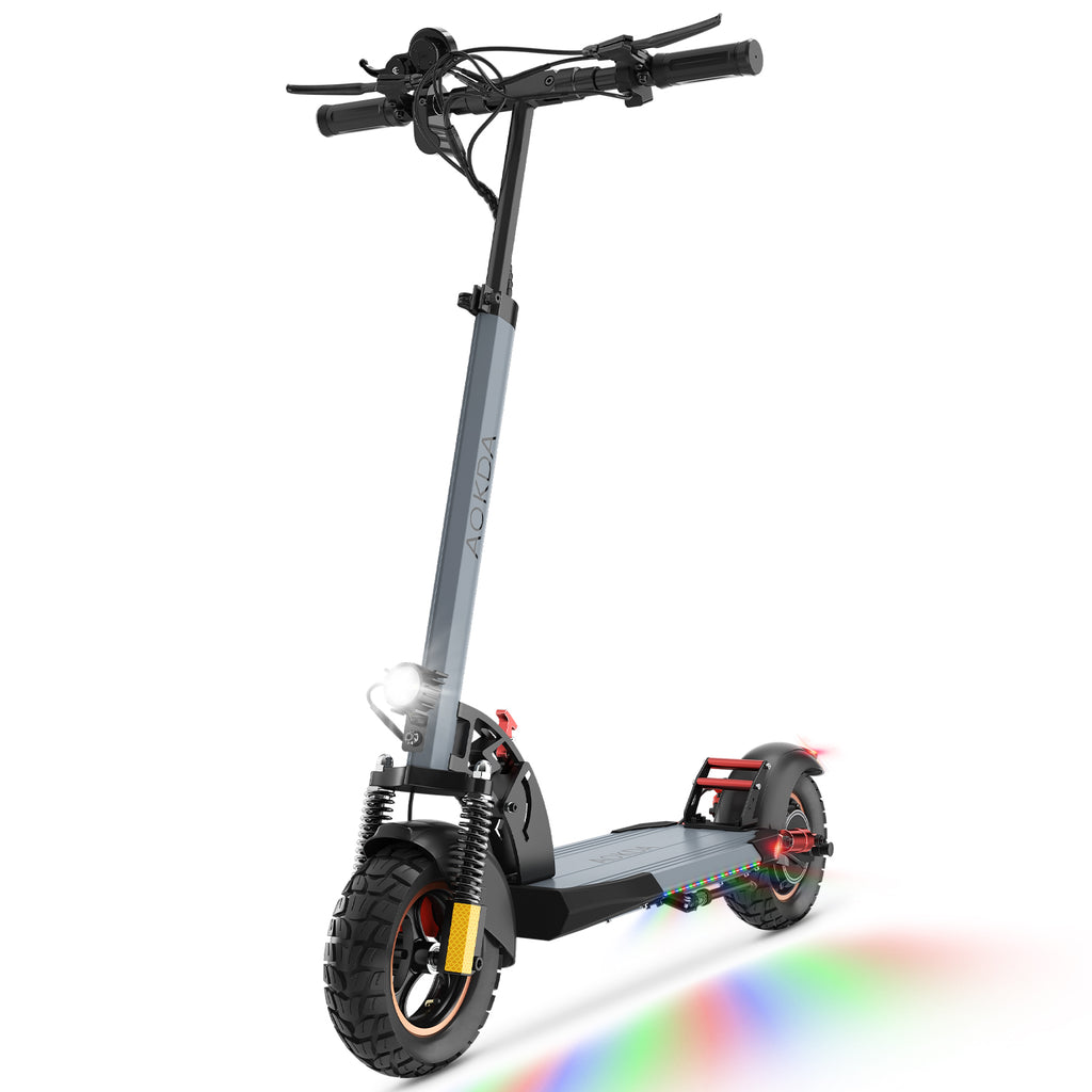 AOKDA AO-A1 Trottinette Électrique – Moteur 800W Batterie 48V12.5AH Pneus de 10 Pouces Pliable – Gris