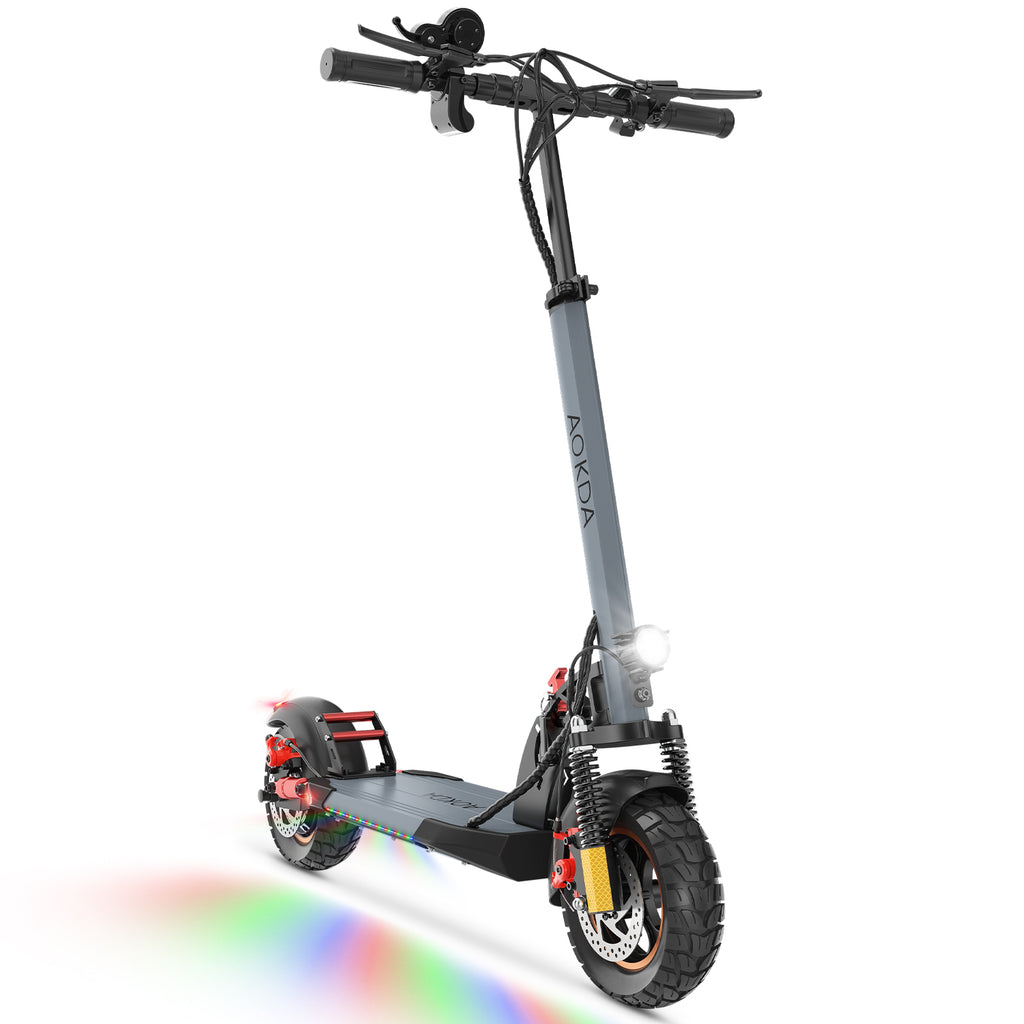 AOKDA AO-A1 Trottinette Électrique – Moteur 800W Batterie 48V12.5AH Pneus de 10 Pouces Pliable – Gris