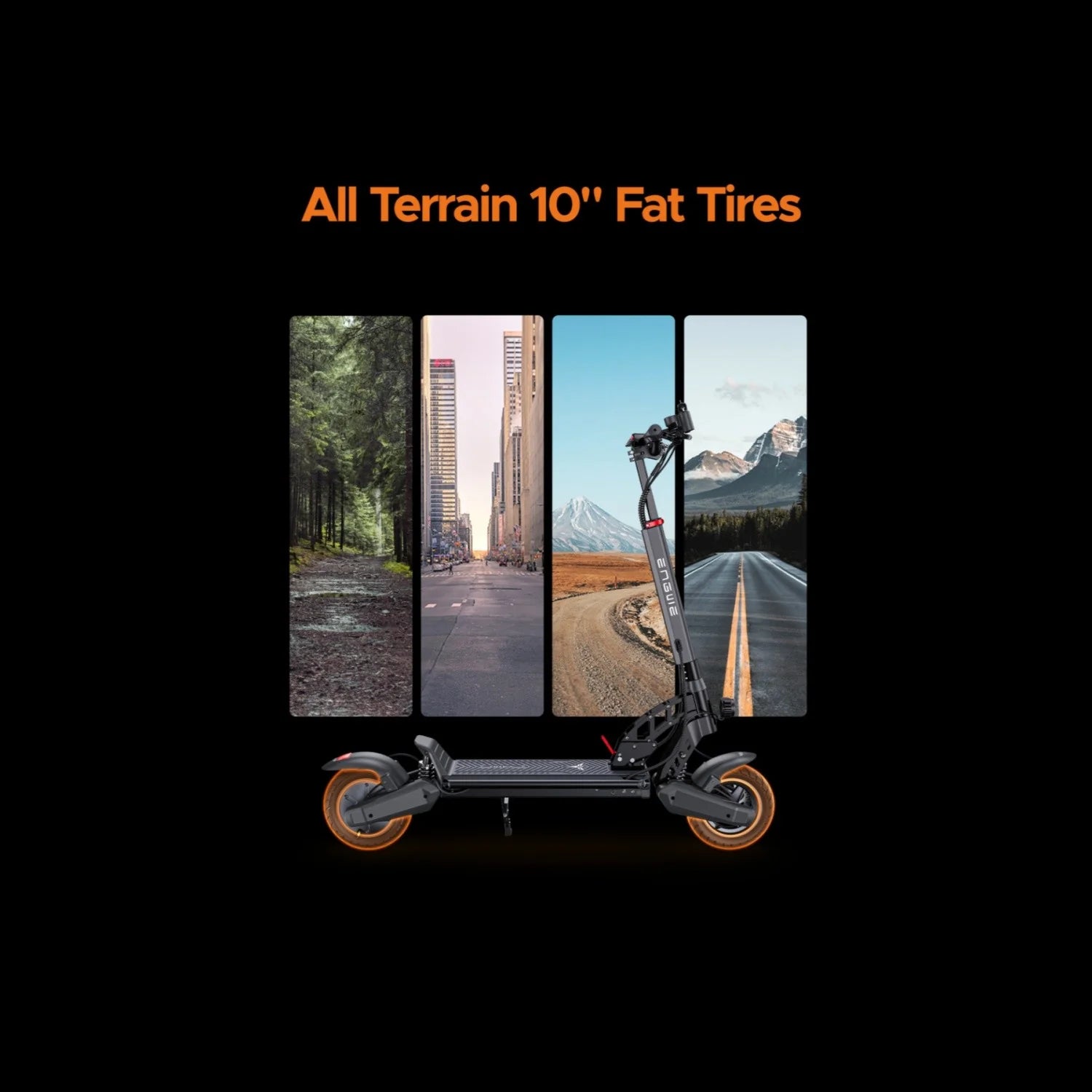 ENGWE Y400 Trottinette Électrique - Moteur 750W Batterie 648Wh Roues 10 Pouces Suspension C-type - Noir Rouge