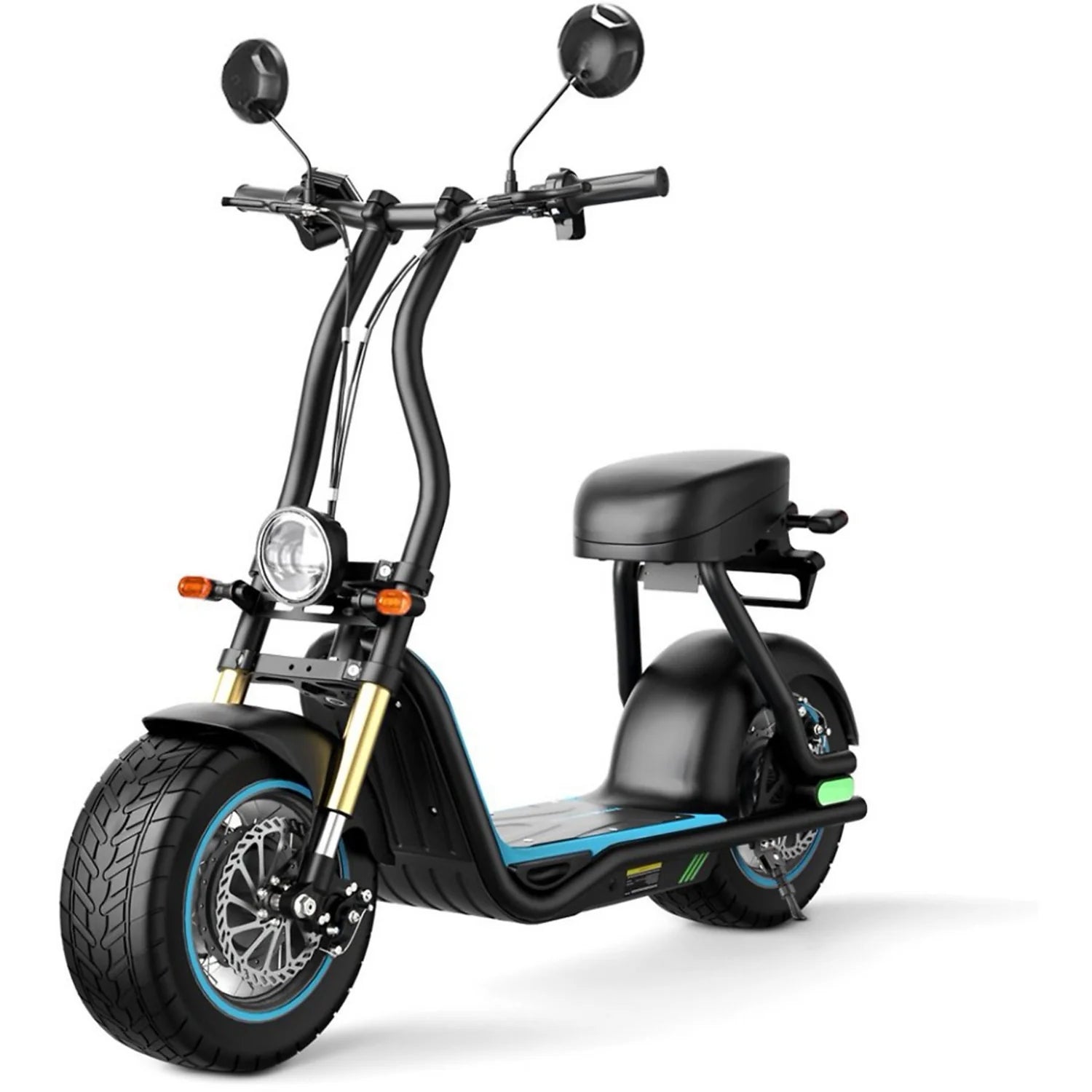 Trottinette Électrique M5 MAX - Moteur 1000W Freins Disque Pneus de 14 Pouces Batterie 54.6V13AH - Bleu foncé