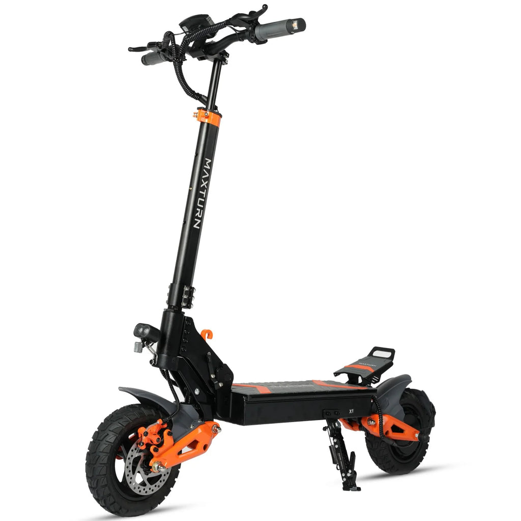 Trottinette électrique MAXTURN X1 - 1000W 48V15.6Ah 10'' Pneus Tubeless Cadre Aluminium - Noir