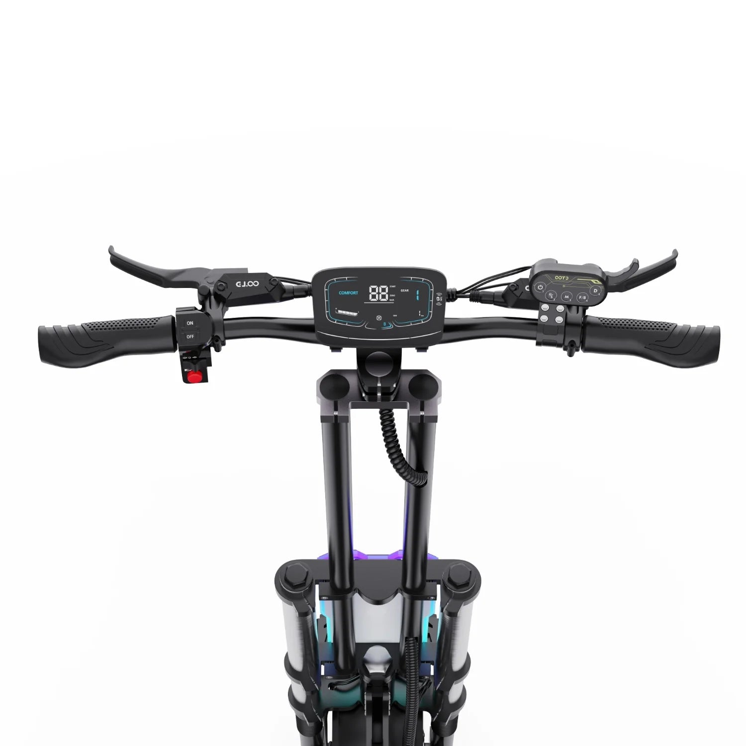 Trottinette Électrique OOTD T90  - Moteur 2100W*2 Batterie 60V31.2AH 13" Pouces Roue Frein Hydraulique - Noir Gris