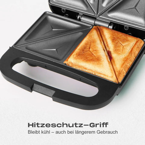 SUPERLEX SSW001DE Appareil à sandwich - Puissance 750W Antiadhésif Température automatique Capacité 2 Tranches - Noir
