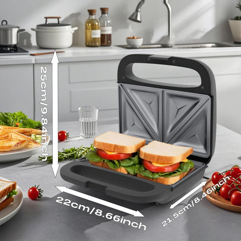 SUPERLEX SSW001DE Appareil à sandwich - Puissance 750W Antiadhésif Température automatique Capacité 2 Tranches - Noir