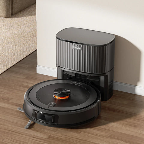 Aspirateur robot Teendow D10S Plus - Puissance d'aspiration 5000 Pa, batterie 3200 mAh, réservoir de 300 ml, autonomie 180 minutes, silencieux 70 dB - Noir