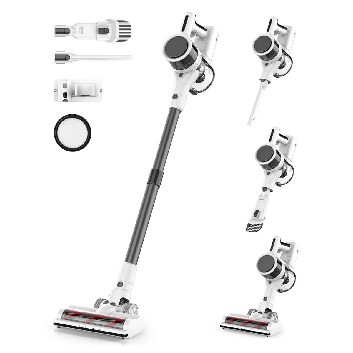 Aspirateur à main Teendow P11Pro - 250W 126000Pa Batterie  2200mAh Autonomie 30min 2.65kg Parfait Voiture - Blanc