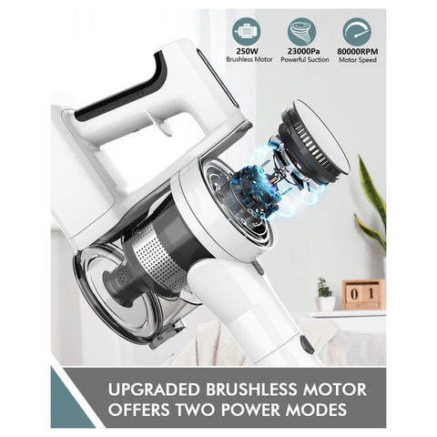 Aspirateur à main Teendow P11Pro - 250W 126000Pa Batterie  2200mAh Autonomie 30min 2.65kg Parfait Voiture - Blanc