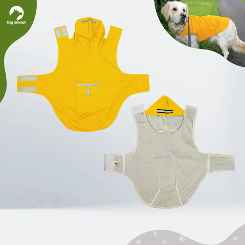 Zellar Z-RC-024 Imperméable pour chien  - avec bandes réfléchissantes - 6XL -Jaune