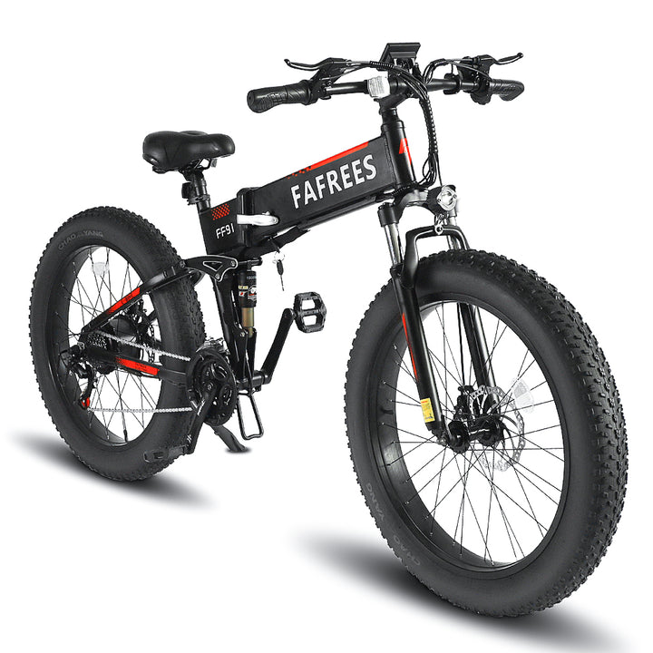 Electric Bike Fafrees FF91 26" Fat Bike Foldable E-Mountain Bike 1000W 10Ah Battery Max Speed 25km/h