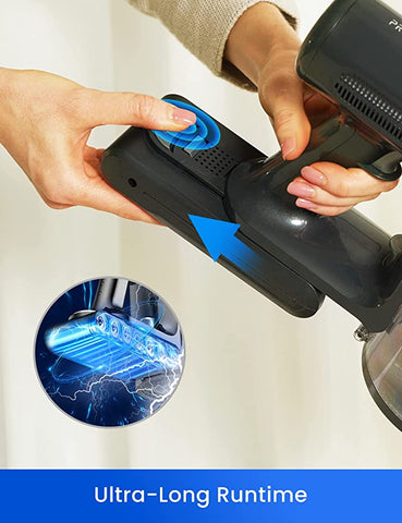 PROSCENIC P12 - Aspirateur balai sans fil - 33 kPa - Puissant - Anti-enchevêtrement - Lumière LED Vertect™ - Autonomie 60min - 4 Vit