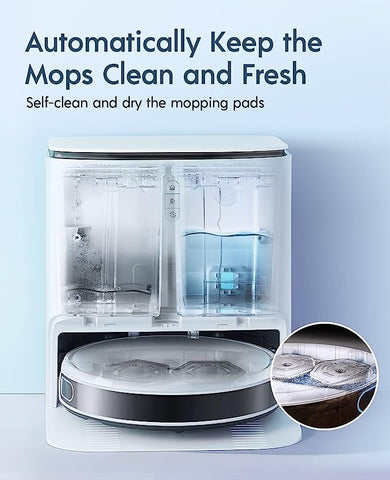 YEEDI Mop Station : Robot Aspirateur avec Puissance d'Aspiration de 2500Pa | Autonomie 200 min