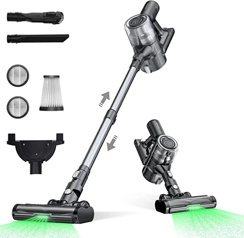 PROSCENIC P12 - Aspirateur balai sans fil - 33 kPa - Puissant - Anti-enchevêtrement - Lumière LED Vertect™ - Autonomie 60min - 4 Vit
