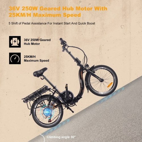 Electric Bicycle Fafrees 20F054 Folding 10Ah Battery 36V 250W Motor Top Speed 25km/h