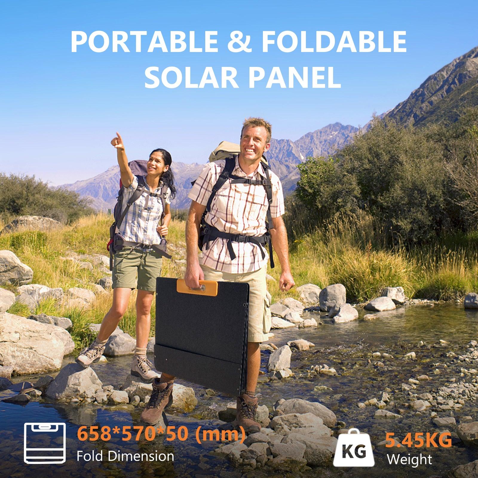 Newsmy 210W Portable Solar Panel 6-in-1 adapter IP65 for Portable Power Station