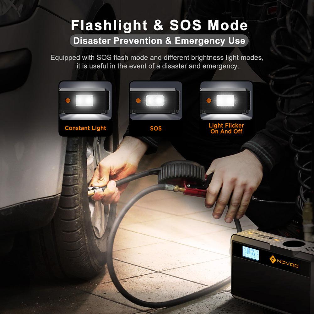NOVOO SPS100 - Batterie Externe 148Wh, Chargeur Portable 100W AC, Type-C PD 60W, 2 Ports USB-A